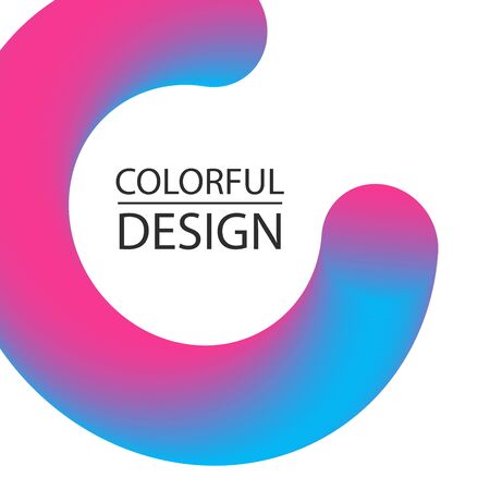 Liquid shape. Abstract design. Vector background. 3d Gradient graphic illustrationのイラスト素材