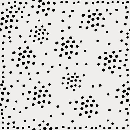 Abstract modern seamless pattern. Hand drawn conpemparary trendy background with shapes and lines. Digital paper vector design. Minimalist scandinavian dots illustrationのイラスト素材