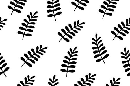 Black and white abstract seamless pattern. Vector minimalist simple backgroundのイラスト素材
