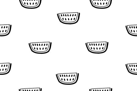 Black and white abstract seamless pattern. Vector minimalist simple backgroundのイラスト素材