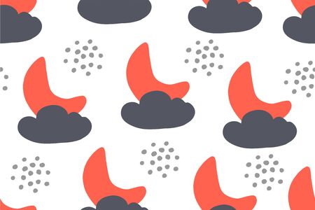 Abstract simple modern background. Seamless vector hand drawn patternのイラスト素材