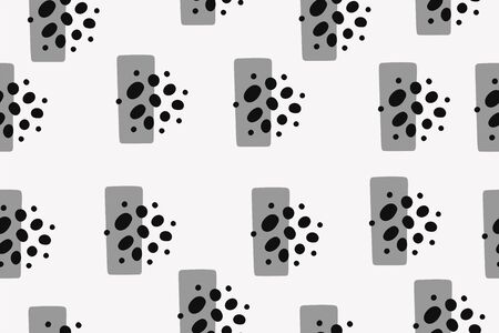 Abstract pattern with different shapes and forms. Seamless vector backgroundのイラスト素材