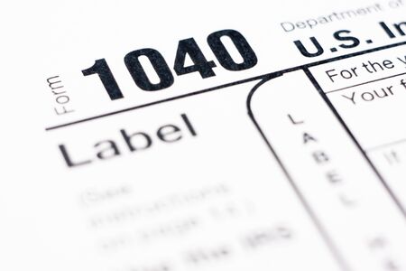 American Individual Tax form 1040 for year 2010の写真素材