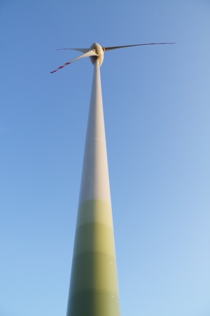 Single wind turbine. Alternative energy source.