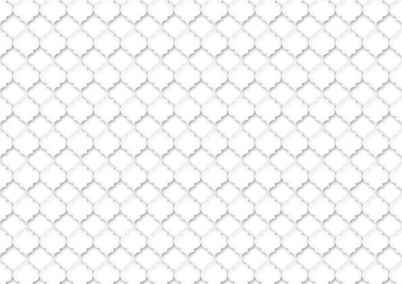 White geometric shape papercut background, grey abstract 3d design pattern, origami style illustrationの写真素材