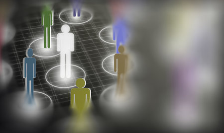 Connecting people. Social network, business, and technology concepts. illustrationの写真素材
