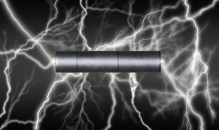 3D illustration, Lithium Metal Battery. The battery provides the highest possible energy density, potentially double that of lithium-ion batteries. Energy technologyの写真素材