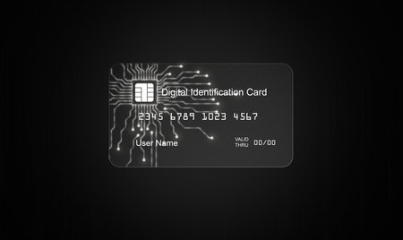 Digital ID card, Electronic Identification. e-ID smartcard, a digital solution for proof of identity. technology and business concepts.の写真素材