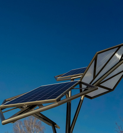 solar battery the invention of the present energyの写真素材