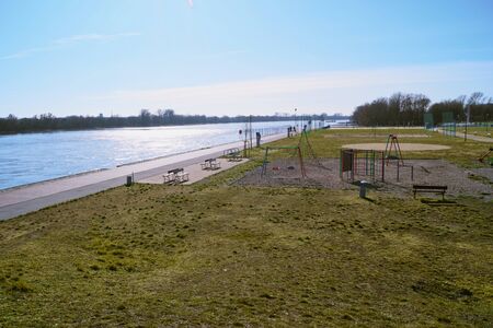Cityscape of the Quay City in Poland Europe in spring