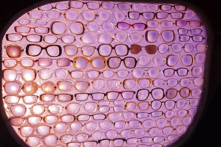 abstract background from the great number of glasses