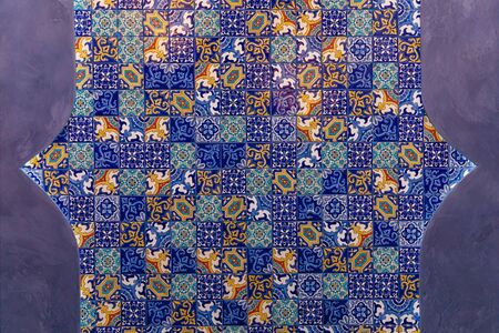 Flower and geometric pattern. Original, motley, variegated flower geometric pattern.