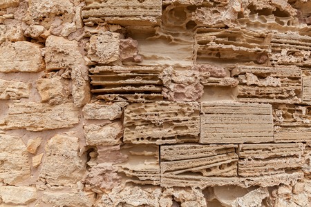 Aged by time part of brick wallの写真素材