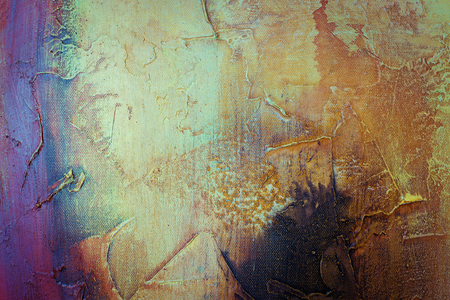 Vintage background. Vintage old painted wall with dark yellow urban graffiti.の写真素材