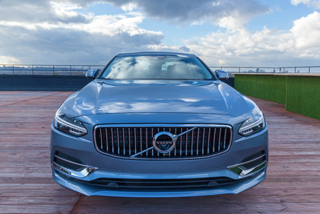 KYIV, UKRAINE of November, 14 Presentation of new car Volvo S90 in the Official representative office in Ukraine. A new model of Volvo S90 is in a salon.のeditorial素材