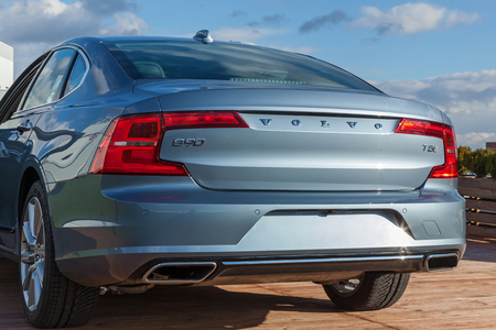 KYIV, UKRAINE of November, 14 Presentation of new car Volvo S90 in the Official representative office in Ukraine. A new model of Volvo S90 is in a salon.のeditorial素材