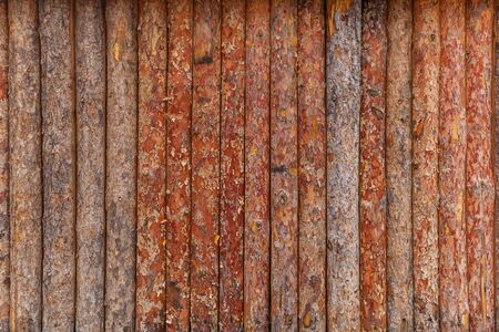 Vintage background. Red wooden vertical and old planks as background.の写真素材