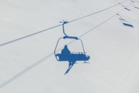 Winter landscape in mountains skiing resort of Bukovelの写真素材