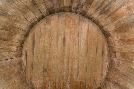 inside an oak barrel, An old wine cellar with oak barrels,barrels for wine in old cellarsの写真素材