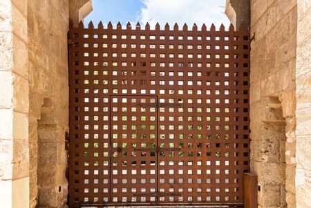 Ancient brown door.の写真素材