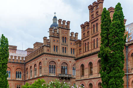 Chernivtsi. Ukraine August 3, 2019: Chernivtsi National University named after Yuri Fedkovich State Higher Educational Institution of the 4th level of accreditation in the city of Chernivtsiのeditorial素材