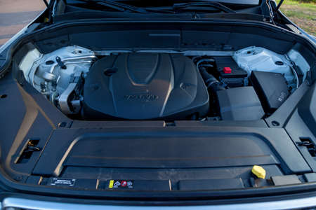 Ukraine Kiev September 26, 2020: interior design of the Volvo XC90 is the first SUV by Volvo Cars....