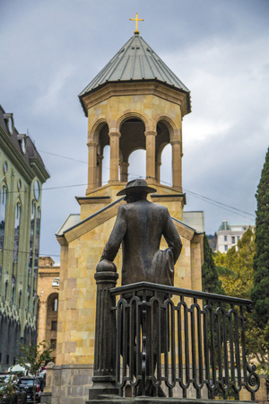 monument near the Kashveti temple in Georgia.