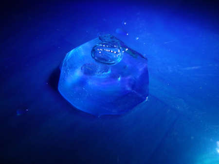 thawing cube of ice