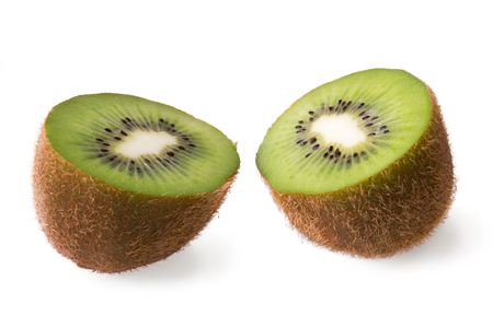 fresh sliced ââkiwi isolatedの写真素材