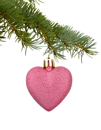 Christmas toy in the shape of heartの写真素材
