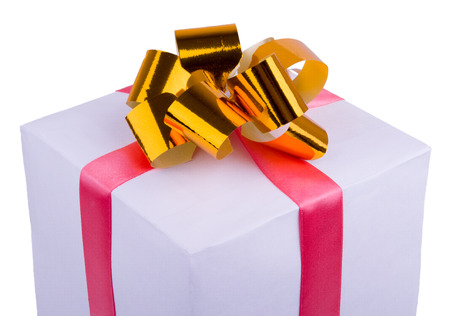 closeup gift with bowの写真素材