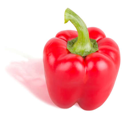 Isolated red pepper with reflectionの写真素材