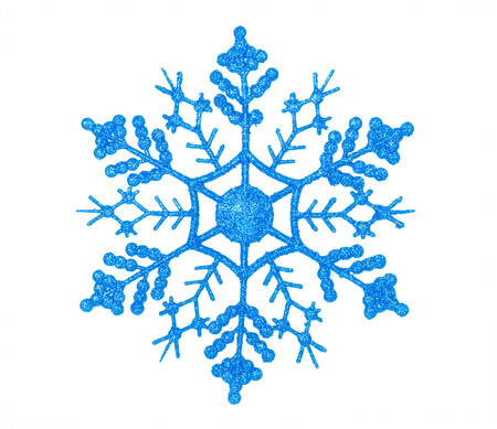 shiny blue snowflakeの写真素材