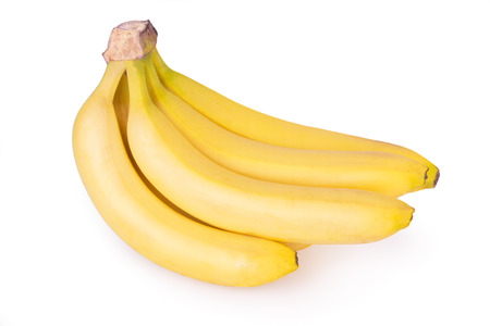 ripe yellow bananas isolatedの写真素材