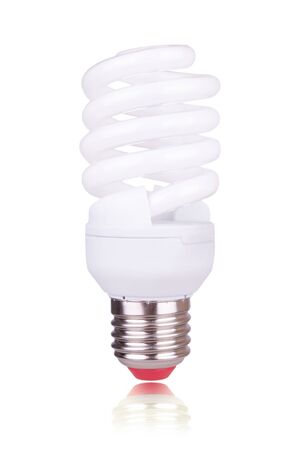 economical bulb on the white backgroundの写真素材