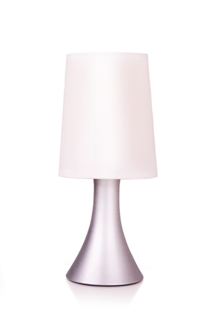 gray night lamp isolatedの写真素材