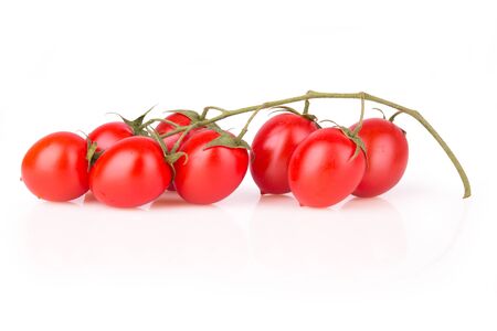 fresh isolated cherry tomatoesの写真素材