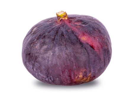 One big ripe fig on a whiteの写真素材
