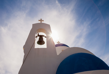 Ayia Thekla (Saint Thecla) orthodox church near of Ayia Napa and Cavo Greco, Cyprus island, Mediterranean Sea. Bright sunny day.の写真素材