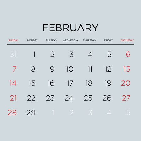 Calendar vector template 2016 in a black and grey gamma.のイラスト素材