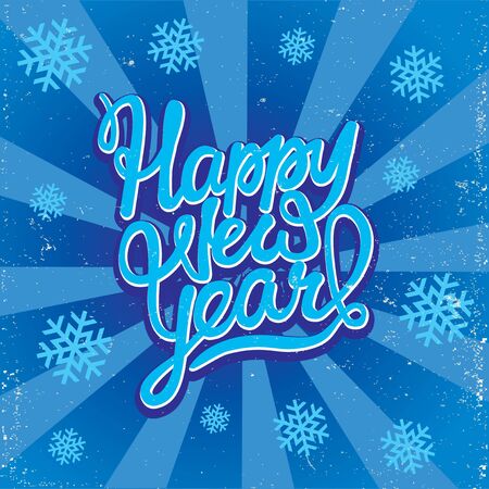 Vector caligraphy  template for a new yearのイラスト素材