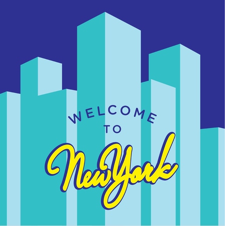 Vector Template for New York City Postcard or Invitationのイラスト素材