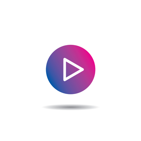 Vector Play Logo Icon in a Flat Designのイラスト素材