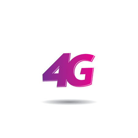 Vector logo template for 4G internet servicesのイラスト素材