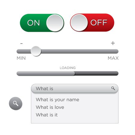 Mobile phone app ui interface template setのイラスト素材