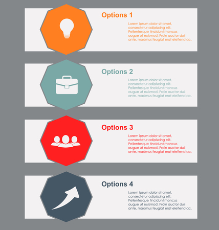 Set of colored banners for web design, with icons for business theme.のイラスト素材