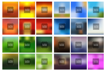 Set blurred colored backgrounds for design. Vector illustrationのイラスト素材