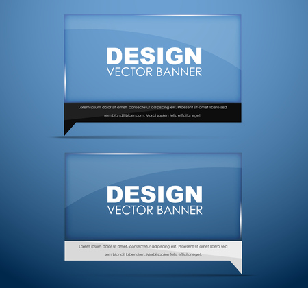 Design banners glass with legs in the form of a quote bubble white and black.のイラスト素材