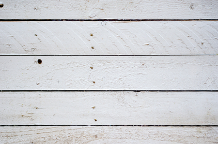 Background Wooden old white texture. Close-up of horizontal boards.の写真素材