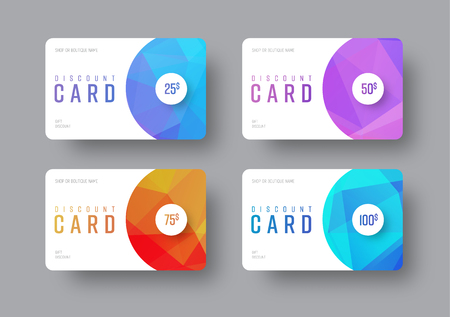 A set of gift discount vouchers with abstract pattern design.のイラスト素材